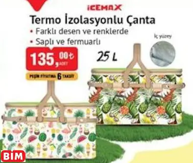 TERMO İZOLASYONLU ÇANTA TERMO İZOLASYONLU ÇANTA
